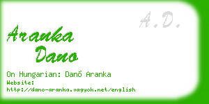 aranka dano business card