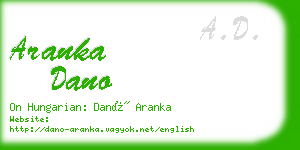 aranka dano business card